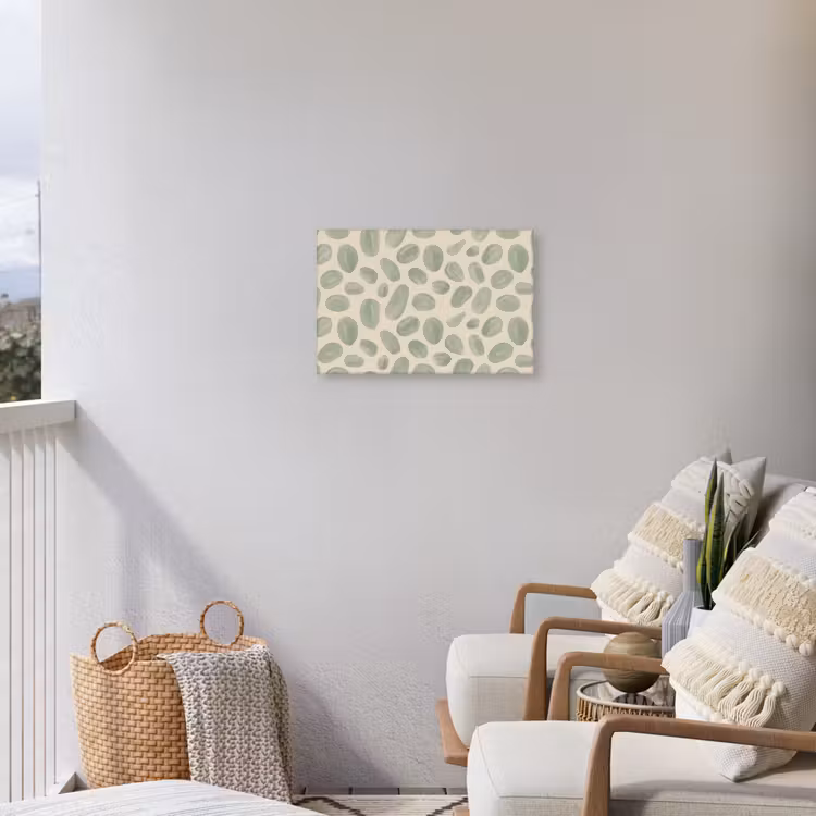Abstract - Patroon - Organisch - Groen - Modern Tuinposter op houten frame 2 cm dik klein -sfeer1