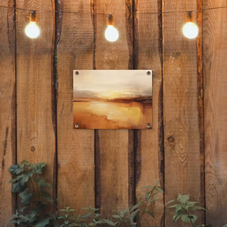 Abstract - Bruin - Modern - Herfst kleuren tuinposter los doek klein -sfeer1