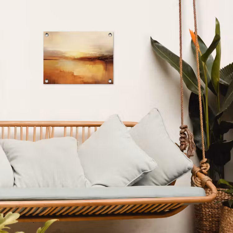 Abstract - Bruin - Modern - Herfst kleuren tuinposter los doek klein -sfeer7