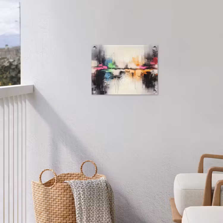 Abstract - Kleurexplosie - Landschap tuinposter los doek klein -sfeer8