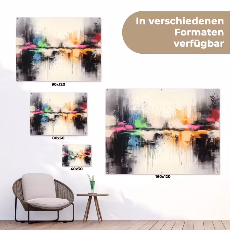Abstract - Kleurexplosie - Landschap tuinposter los doek klein -Xsfeer9_DE