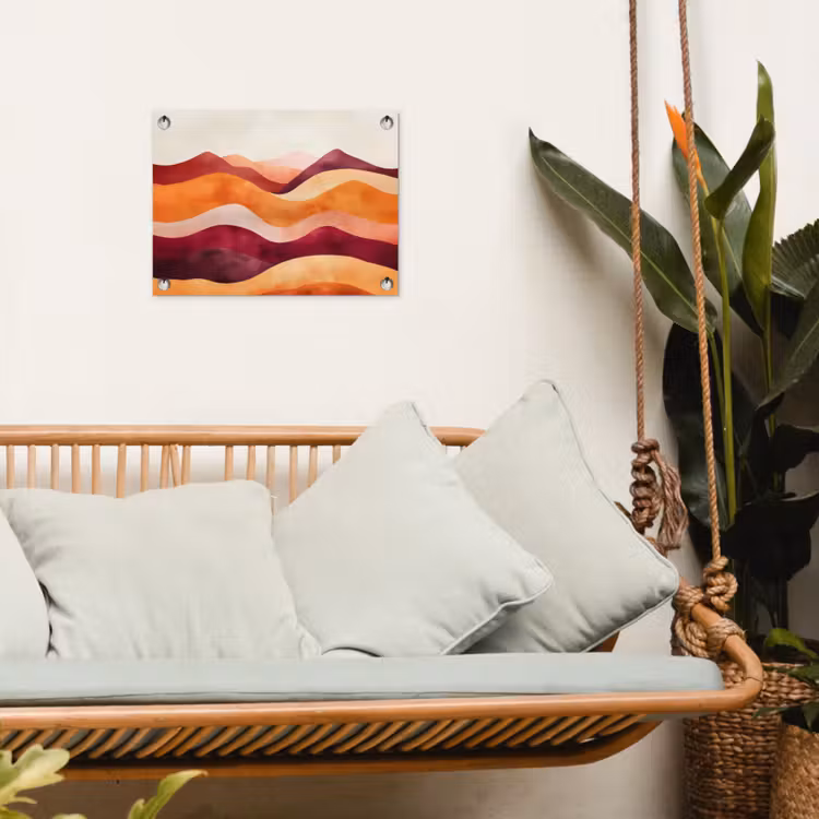 Abstract - Landschap - Golven tuinposter los doek klein -sfeer7