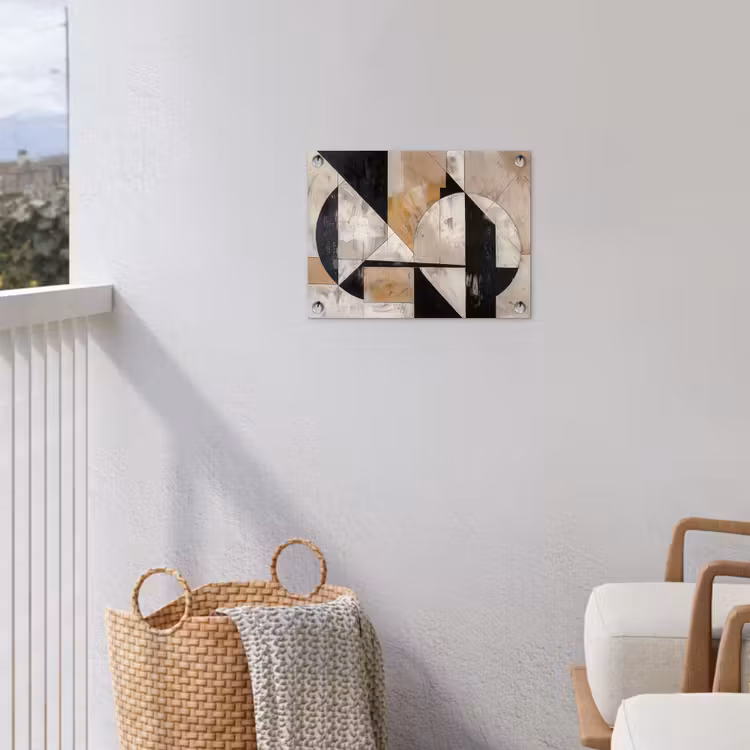 Abstract - Modern - Geometrisch - Pastel tuinposter los doek klein -sfeer8
