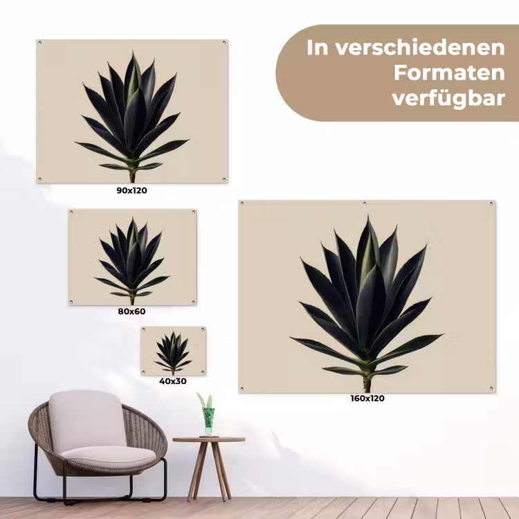 Agaveplant - Symmetrisch - Groen tuinposter los doek klein -Xsfeer9_DE