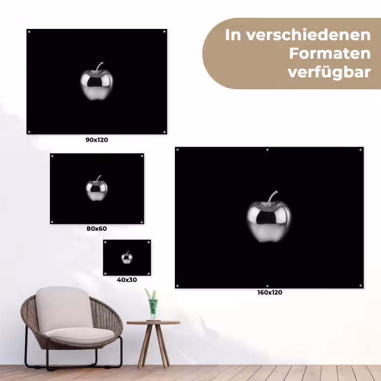 Appel - Metallic - Symmetrisch tuinposter los doek klein -Xsfeer9_DE