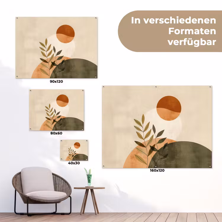 Takken - Vormen - Abstract tuinposter los doek klein -Xsfeer9_DE