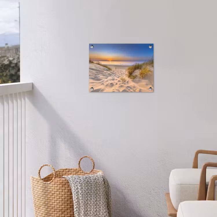 Avondrust aan Zee tuinposter los doek klein -sfeer8