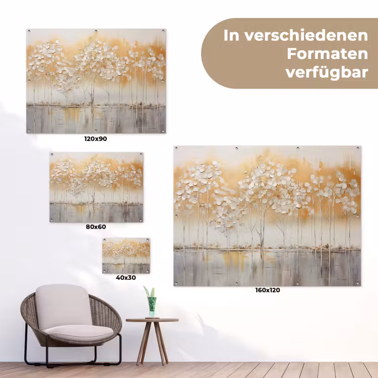 Bomen - Kunst - Acryl - Natuur tuinposter los doek klein -Xsfeer9_DE