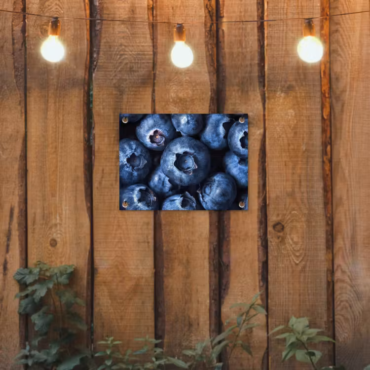 Bessen - Blauw - Fruit tuinposter los doek klein -sfeer1