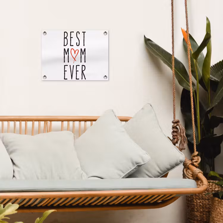 Best mom ever - Spreuken - Mama - Quotes tuinposter los doek klein -sfeer7