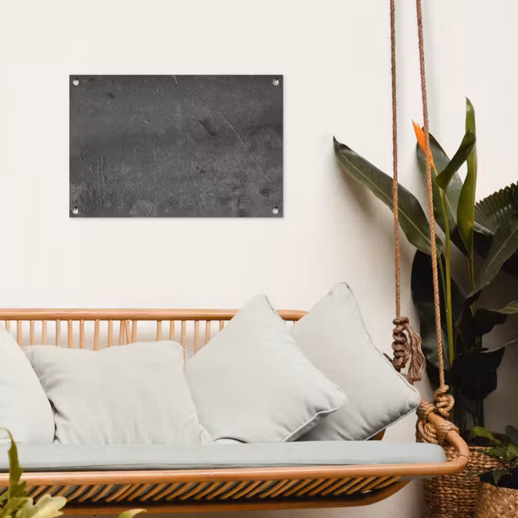Beton - Grijs - Lijn - Vormen tuinposter los doek klein -sfeer7