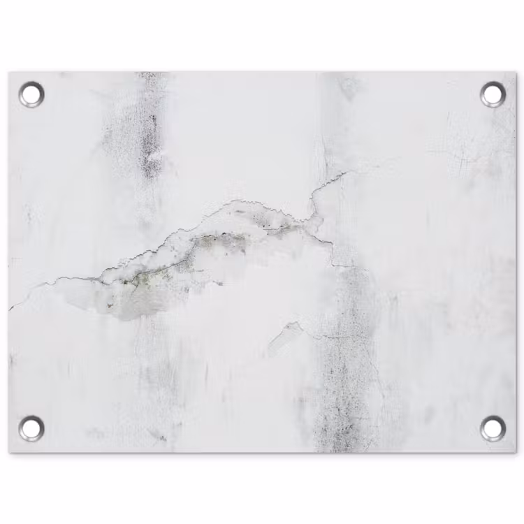 Beton - Grijs - Wit tuinposter los doek klein -3d