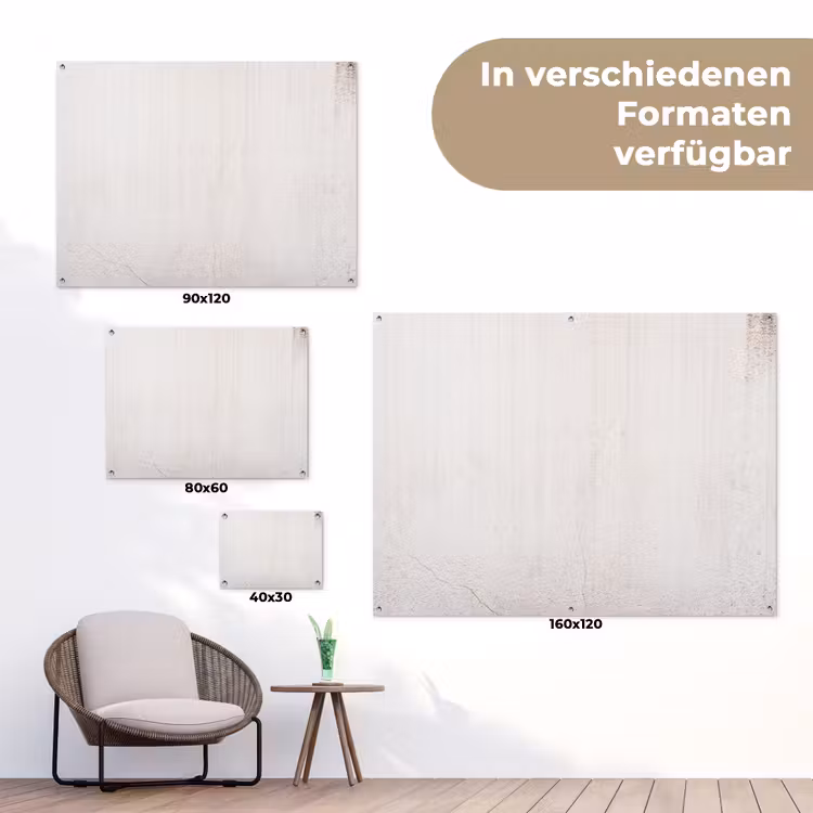 Beton - Muur - Wit tuinposter los doek klein -Xsfeer9_DE