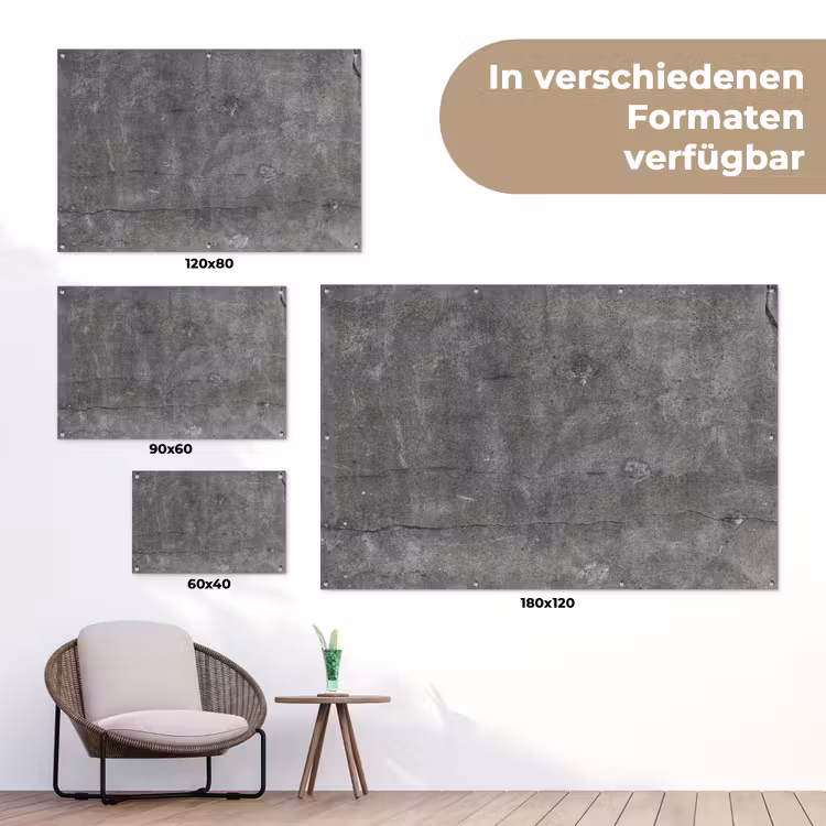 Beton - Muur - Cement tuinposter los doek klein -Xsfeer9_DE