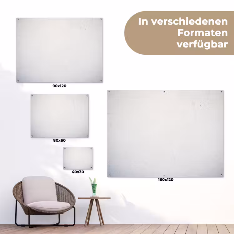 Beton - Wit - Modern tuinposter los doek klein -Xsfeer9_DE