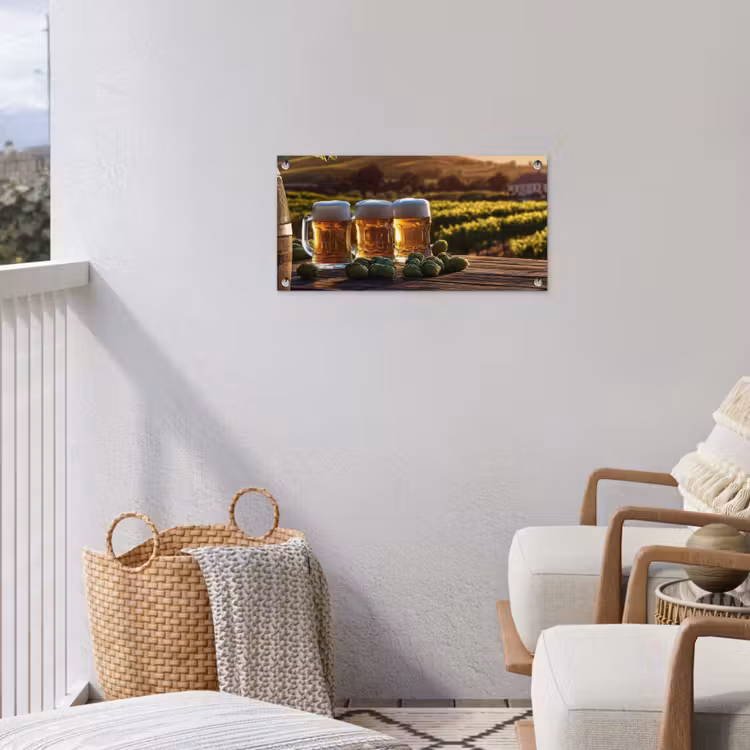 Bier - Hop - Landschap tuinposter los doek klein -sfeer8