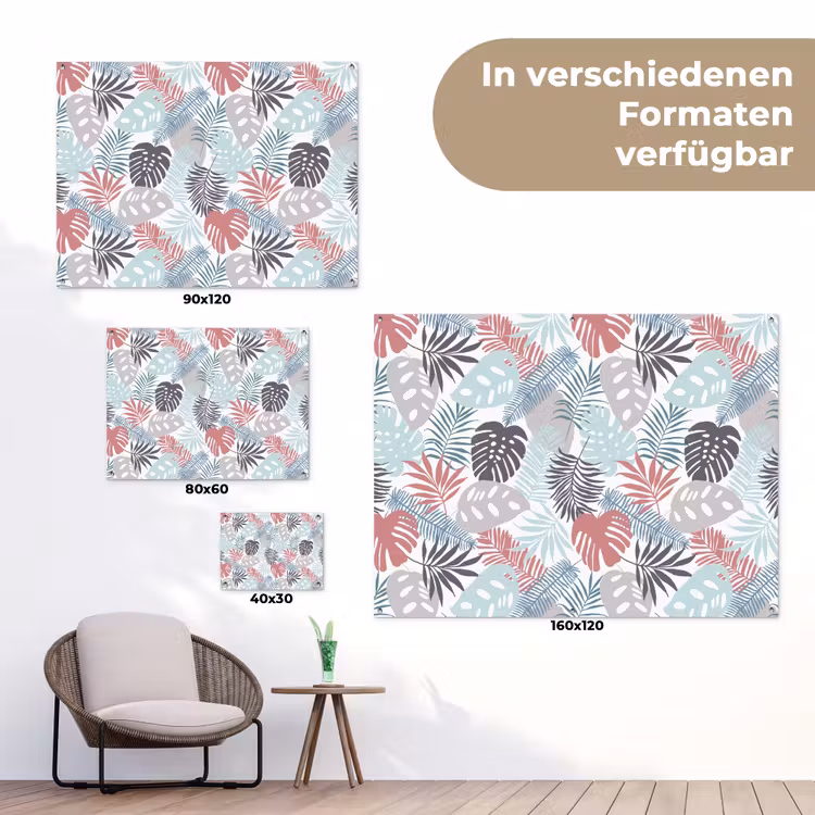 Inductie beschermer - Bladeren - Pastel - Jungle - Afdekplaat voor kookplaat tuinposter los doek klein -Xsfeer9_DE