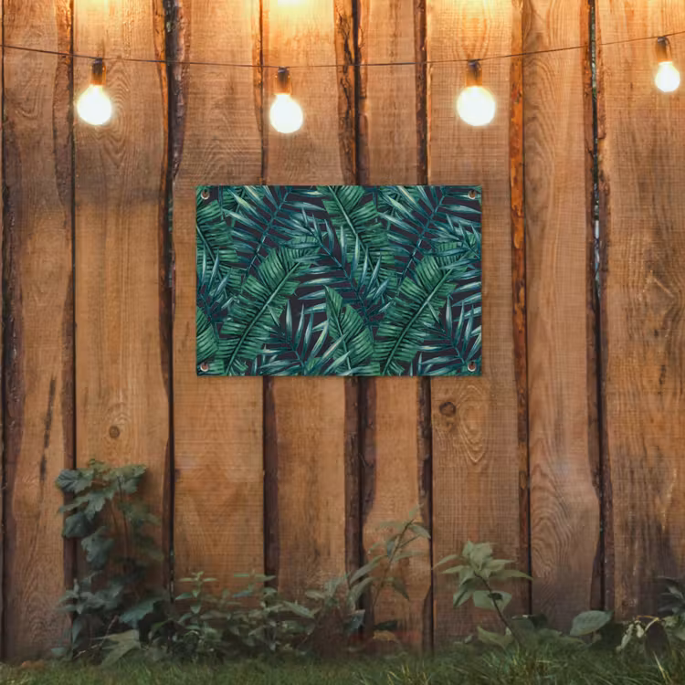 Bladeren - Tropical - Jungle tuinposter los doek klein -sfeer1