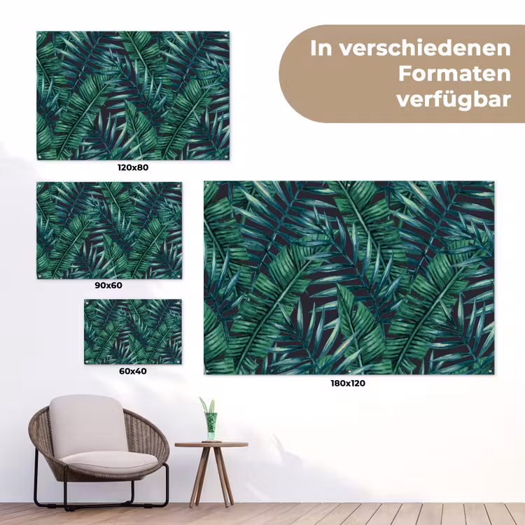 Bladeren - Tropical - Jungle tuinposter los doek klein -Xsfeer9_DE