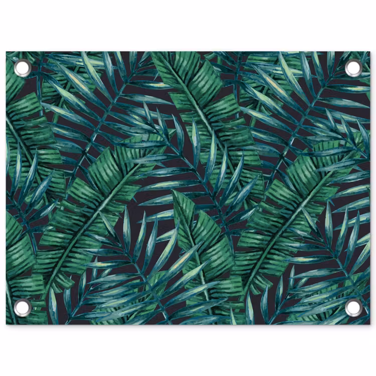 Bladeren - Tropisch - Jungle -  Natuur tuinposter los doek klein -3d