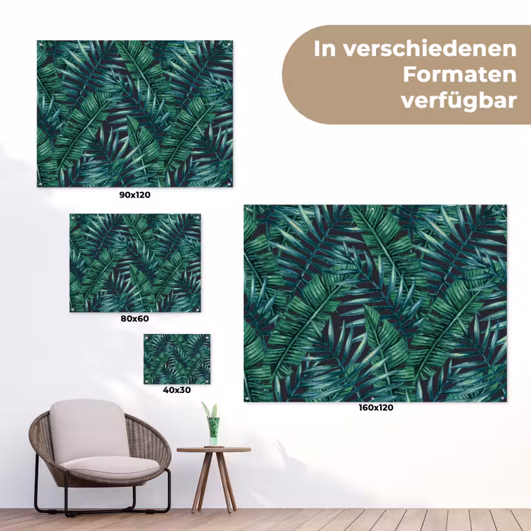Bladeren - Tropisch - Jungle -  Natuur tuinposter los doek klein -Xsfeer9_DE