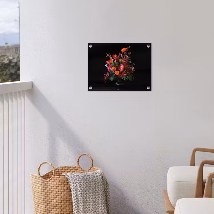 Bloemen - Boeket - Sierlijk tuinposter los doek klein -sfeer8