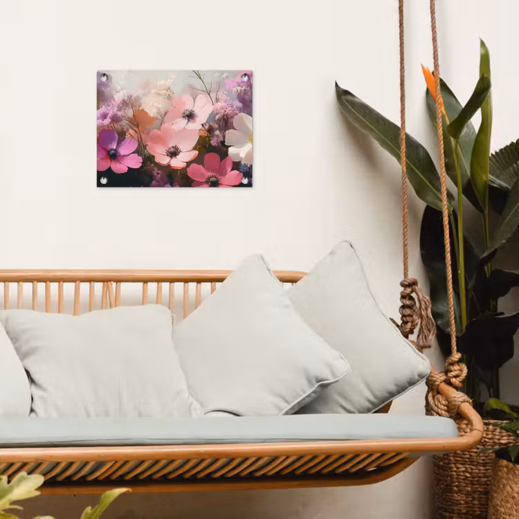 Bloemen - Kleurrijk - Bloei tuinposter los doek klein -sfeer7