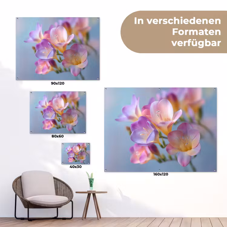 Bloemen - Paars - Overloop - Meeldraden tuinposter los doek klein -Xsfeer9_DE