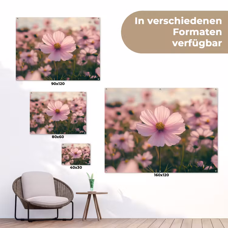 Bloemen - Paars - Wazig tuinposter los doek klein -Xsfeer9_DE