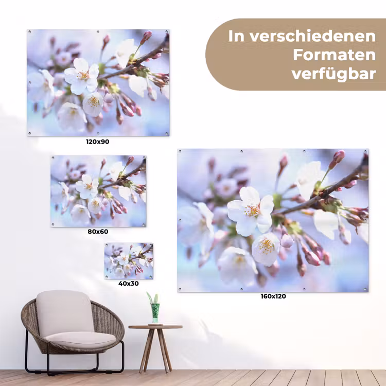 Bloemen - Sakura - Tak - Bloesem takken tuinposter los doek klein -Xsfeer9_DE