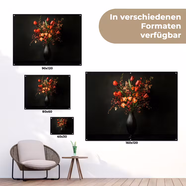 Bloemen - Takken - Boeket tuinposter los doek klein -Xsfeer9_DE