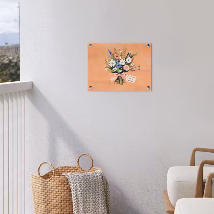 Boeket - Strikje - Quote tuinposter los doek klein -sfeer8