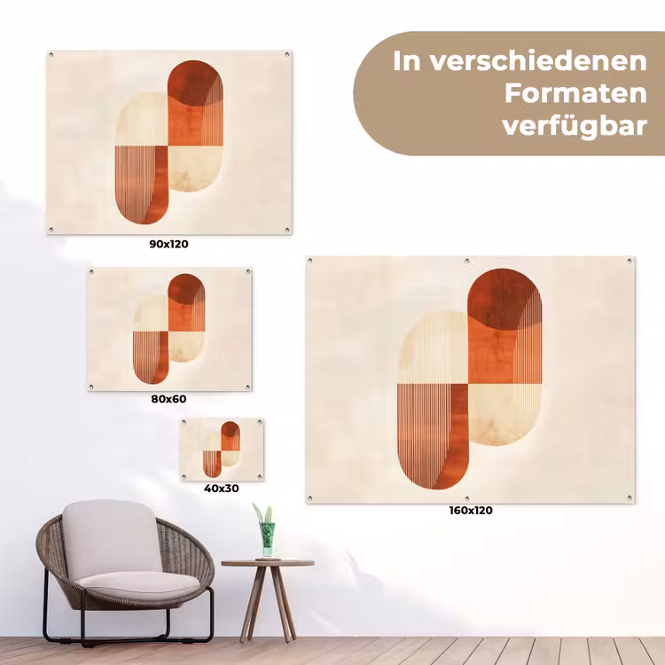 Bogen - Beige - Vormen tuinposter los doek klein -Xsfeer9_DE
