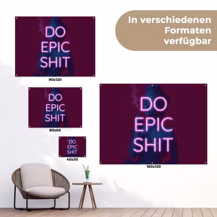 Buste - Neon - LED - Letters tuinposter los doek klein -Xsfeer9_DE