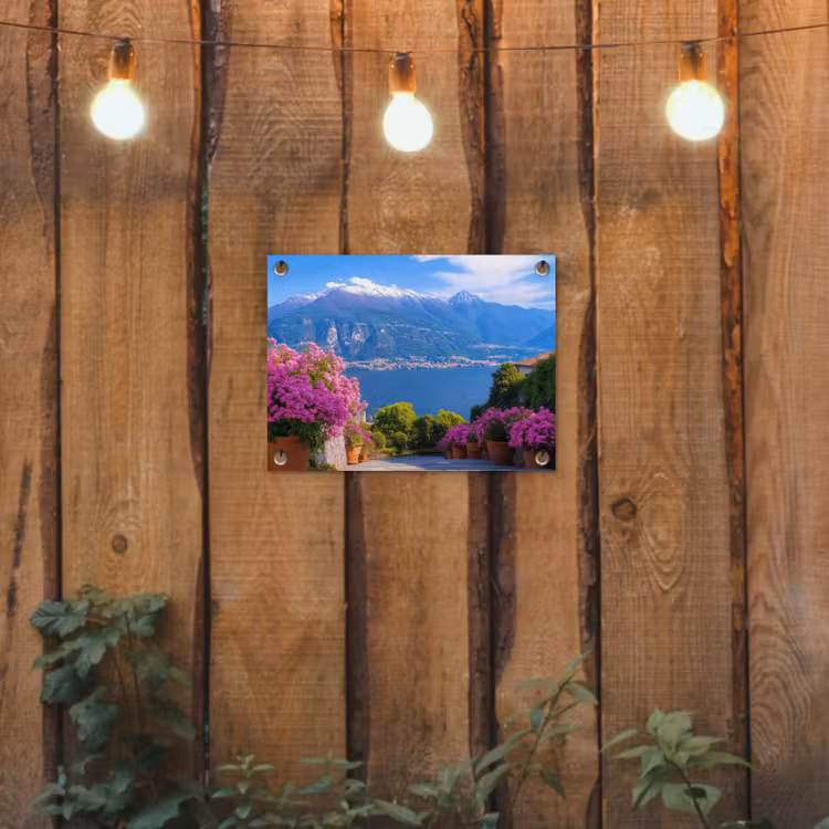 Lake Como - Italië - Landschap tuinposter los doek klein -sfeer1