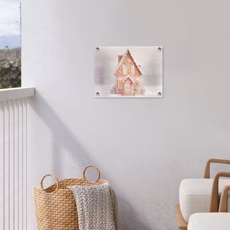 Huisje - Suiker - Pastel tuinposter los doek klein -sfeer8