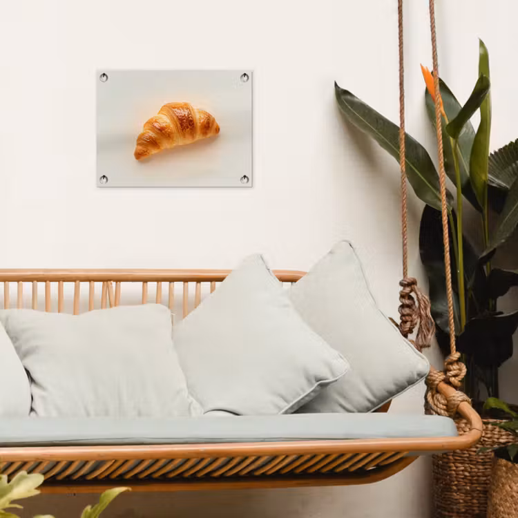 Croissant - Brood - Beige tuinposter los doek klein -sfeer7