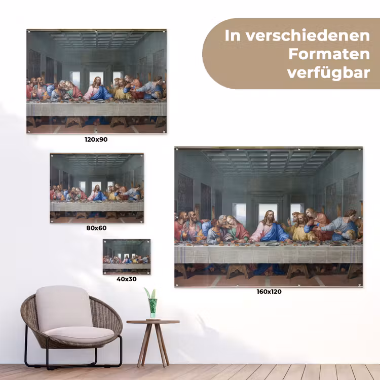 Het laatste avondmaal - Leonardo da Vinci tuinposter los doek klein -Xsfeer9_DE