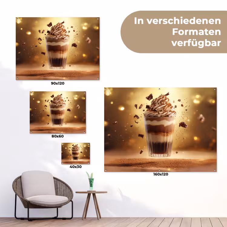 Dessert - Chocolade - Zoet - Eten tuinposter los doek klein -Xsfeer9_DE