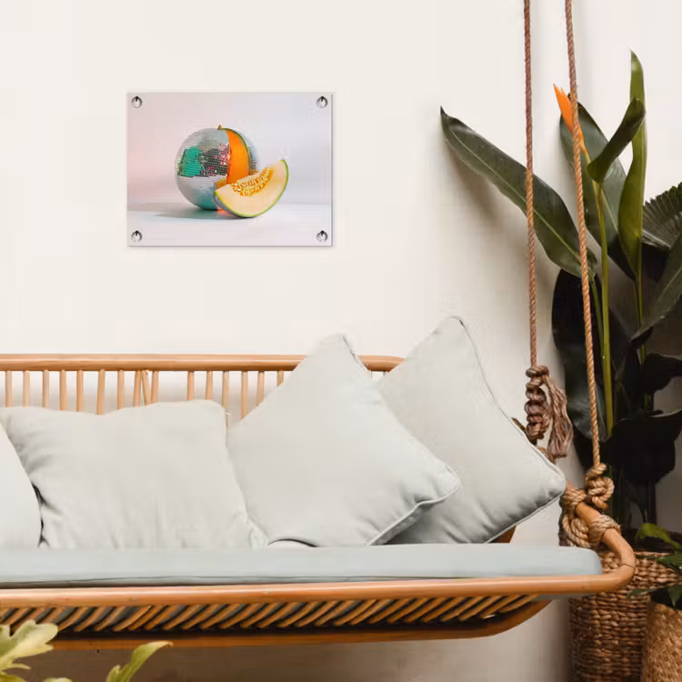 Disco - Discobal - Meloen - Pastel tuinposter los doek klein -sfeer7