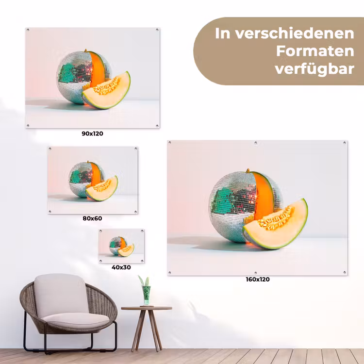 Disco - Discobal - Meloen - Pastel tuinposter los doek klein -Xsfeer9_DE