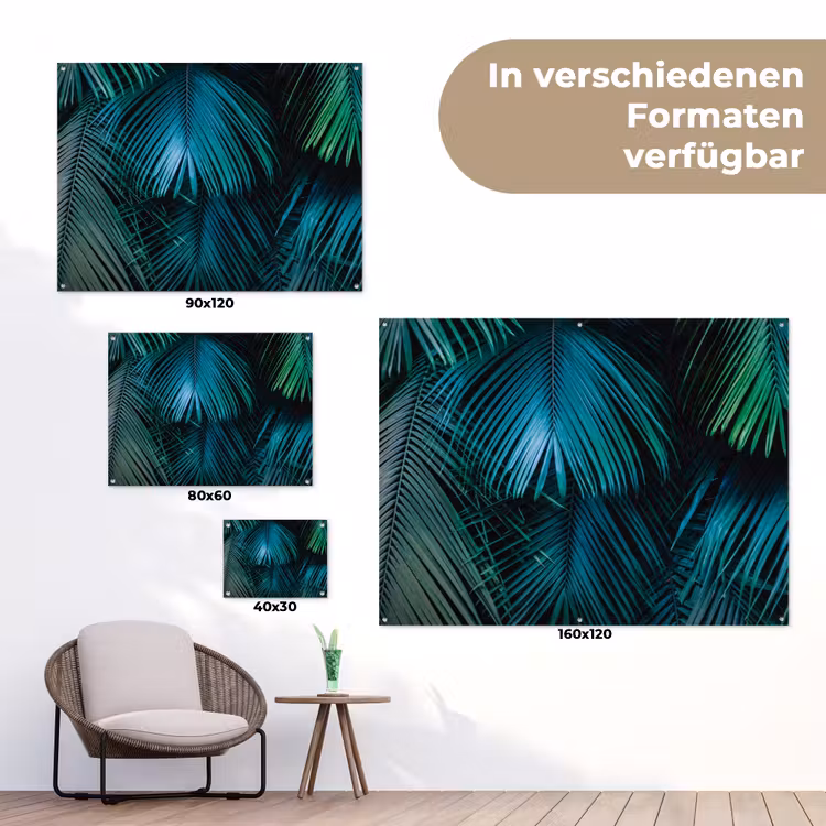 Inductie mat - Jungle - Inductie beschermer - Palmblad - Natuur tuinposter los doek klein -Xsfeer9_DE