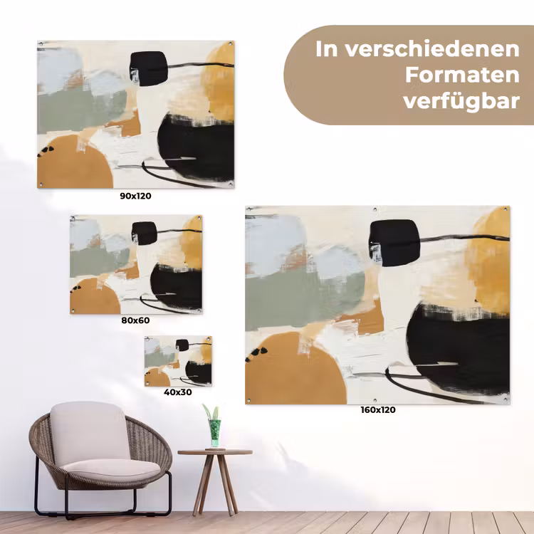 Paint - Abstract - Kleuren tuinposter los doek klein -Xsfeer9_DE