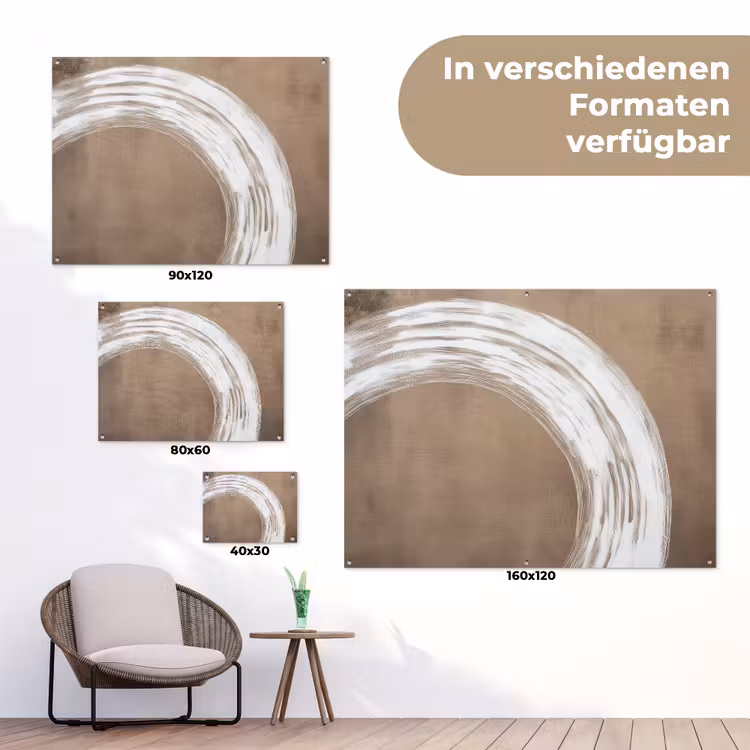 Verf - Bruin - Japandi tuinposter los doek klein -Xsfeer9_DE