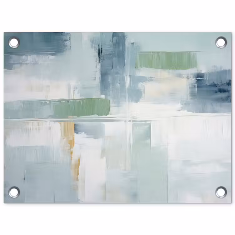 Verf - Moderne kunst - Abstract - Grijs tuinposter los doek klein -3d