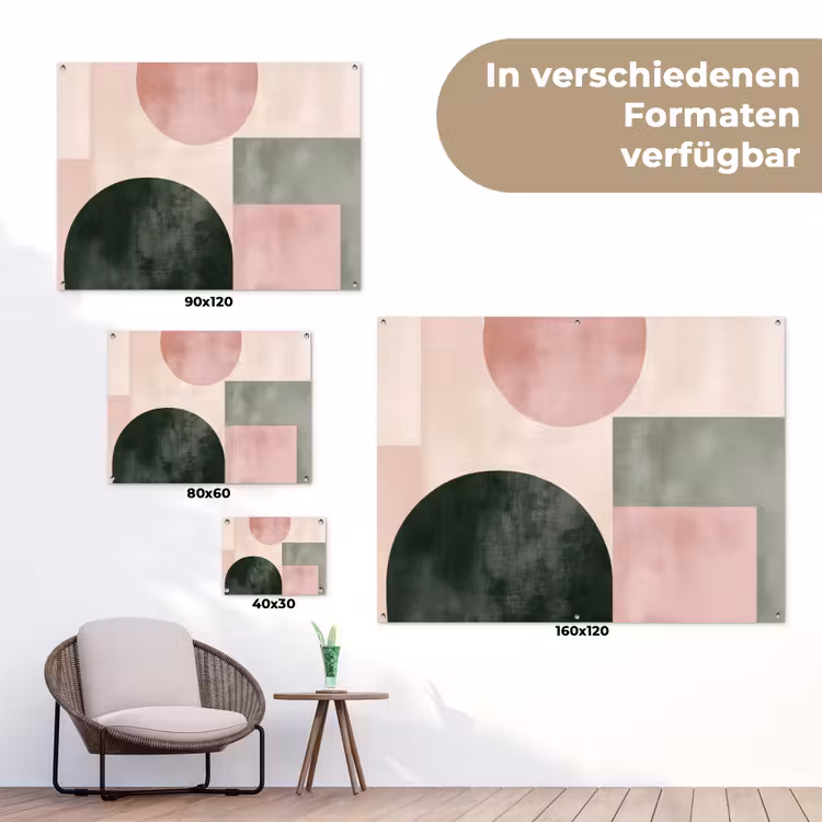 Vormen - Abstract - Cirkel - Zwart tuinposter los doek klein -Xsfeer9_DE