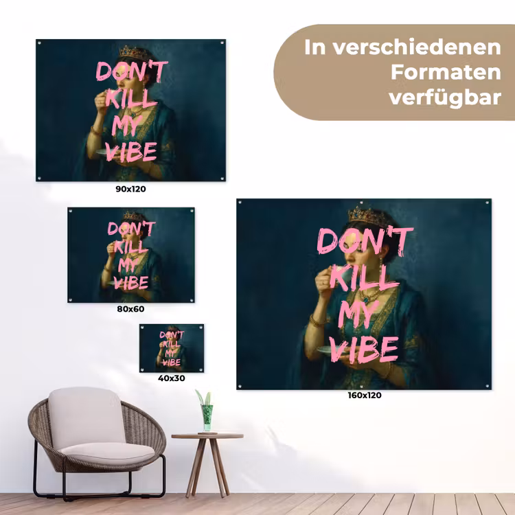 Vrouw - Portret - Kroon tuinposter los doek klein -Xsfeer9_DE