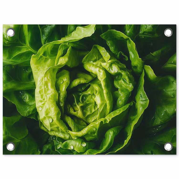 Groente - Sla - Groen tuinposter los doek klein -3d