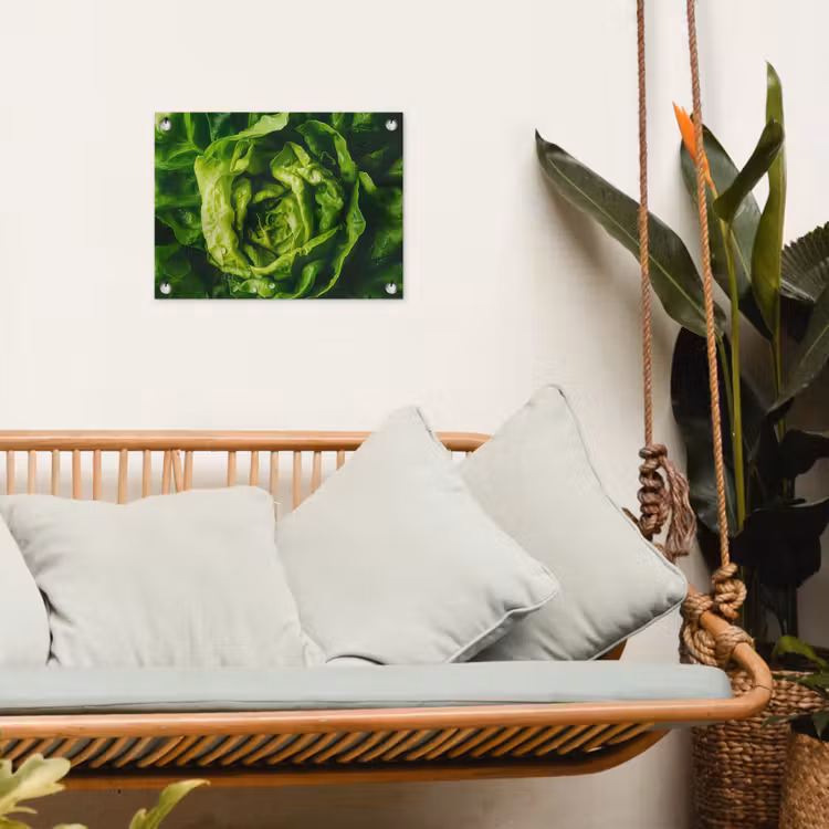 Groente - Sla - Groen tuinposter los doek klein -sfeer7