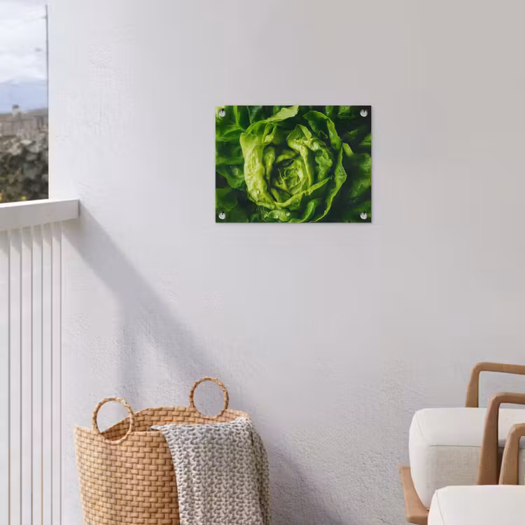 Groente - Sla - Groen tuinposter los doek klein -sfeer8